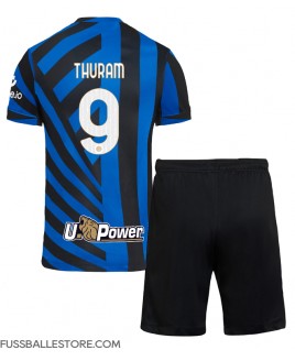 Günstige Inter Milan Marcus Thuram #9 Heimtrikotsatz Kinder 2024-25 Kurzarm (+ Kurze Hosen)